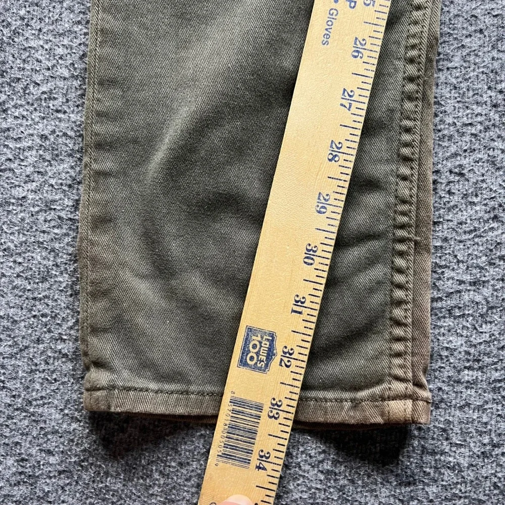 Hudson Pants Mens 31 Olive Green Fits 31x33 Blake Slim Ares M275DLE Button Fly‎